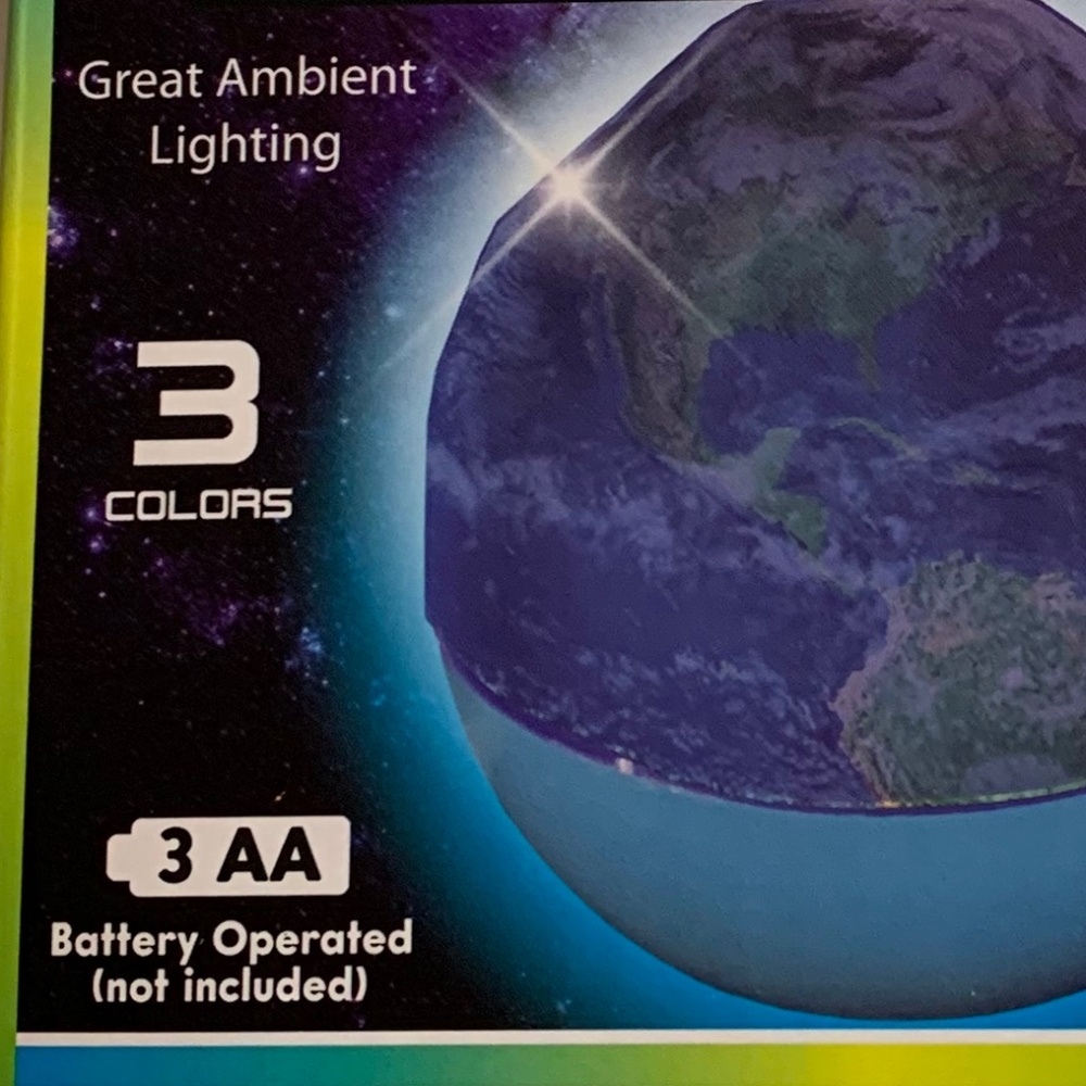 NIB! Earth Lamp Projector LED Color Changing Light! - Picture 6 of 7